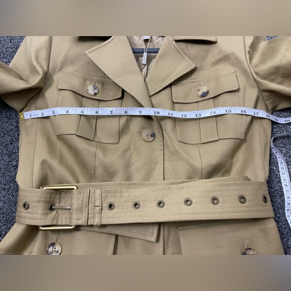 Michael Kors Collection~NWT~ Twill Silk-Lined~Military Jacket~Size 10~MSRP $1690 - Picture 7 of 13